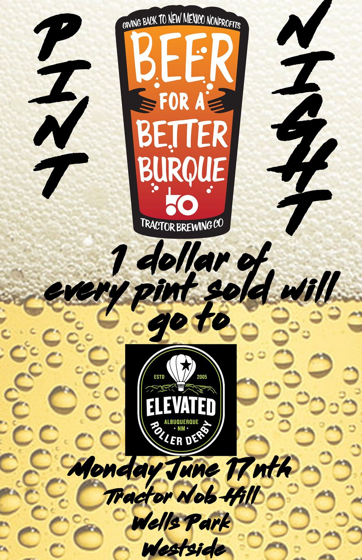 BBB Pint Night in Support of Elevated Roller Derby