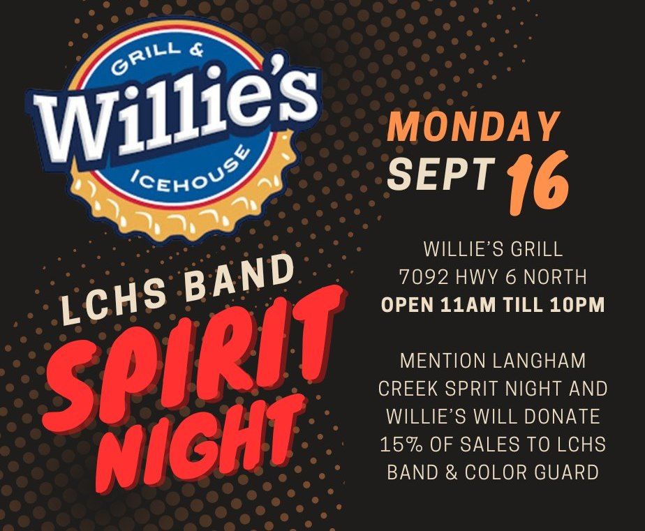 Langham Creek Spirit Night at Willie's