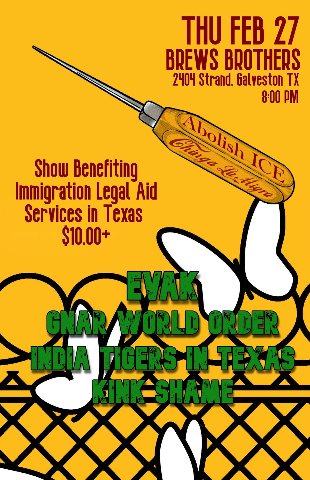 Immigrant Legal Aid Benefit ft. India Tigers In Texas, Gnar World Order, Evak, Kink Shame