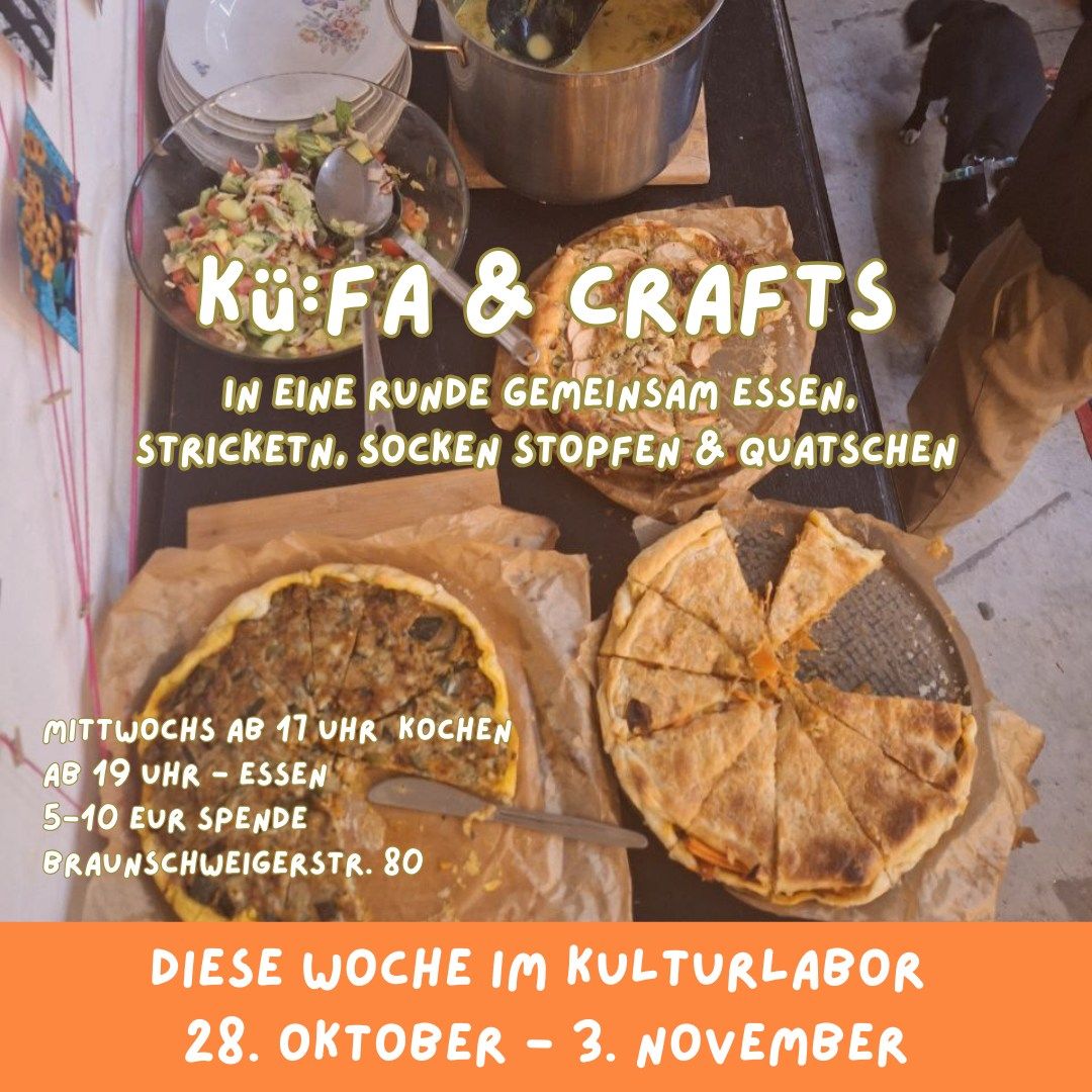 K\u00fc:fa und Crafts: gemeinsam basteln, kochen & Abendbrot genie\u00dfen!