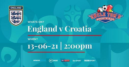 Euro 2021 England V Croatia Uncle Toms Sports Bar Blackpool 13 June 2021