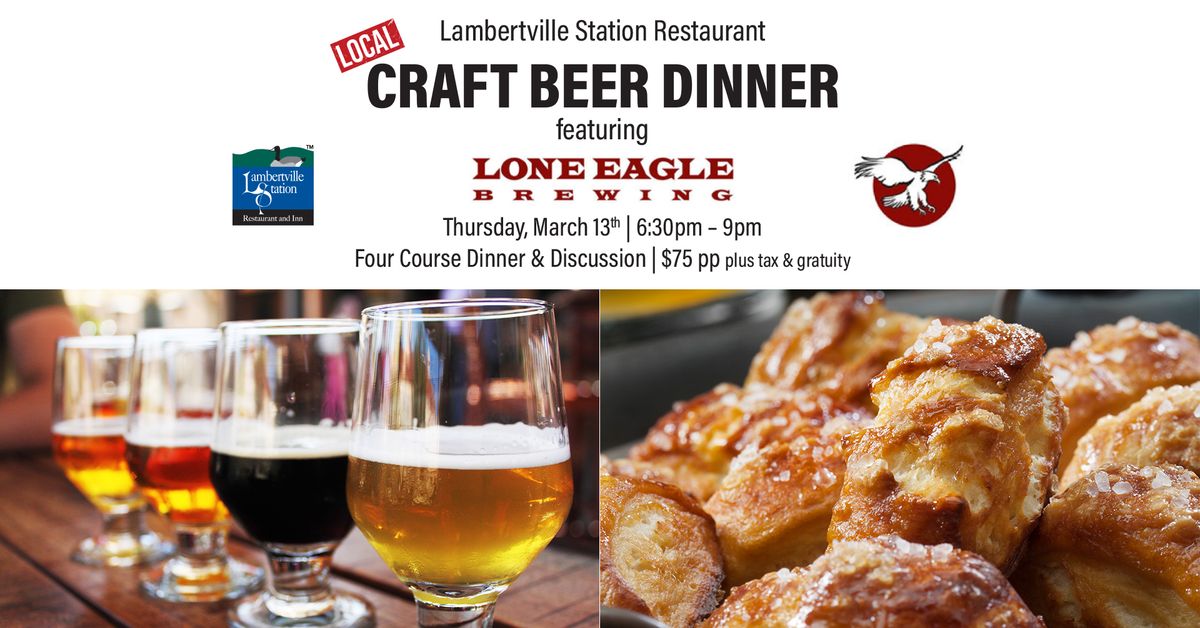 Craft Beer Dinner at Lambertville Station