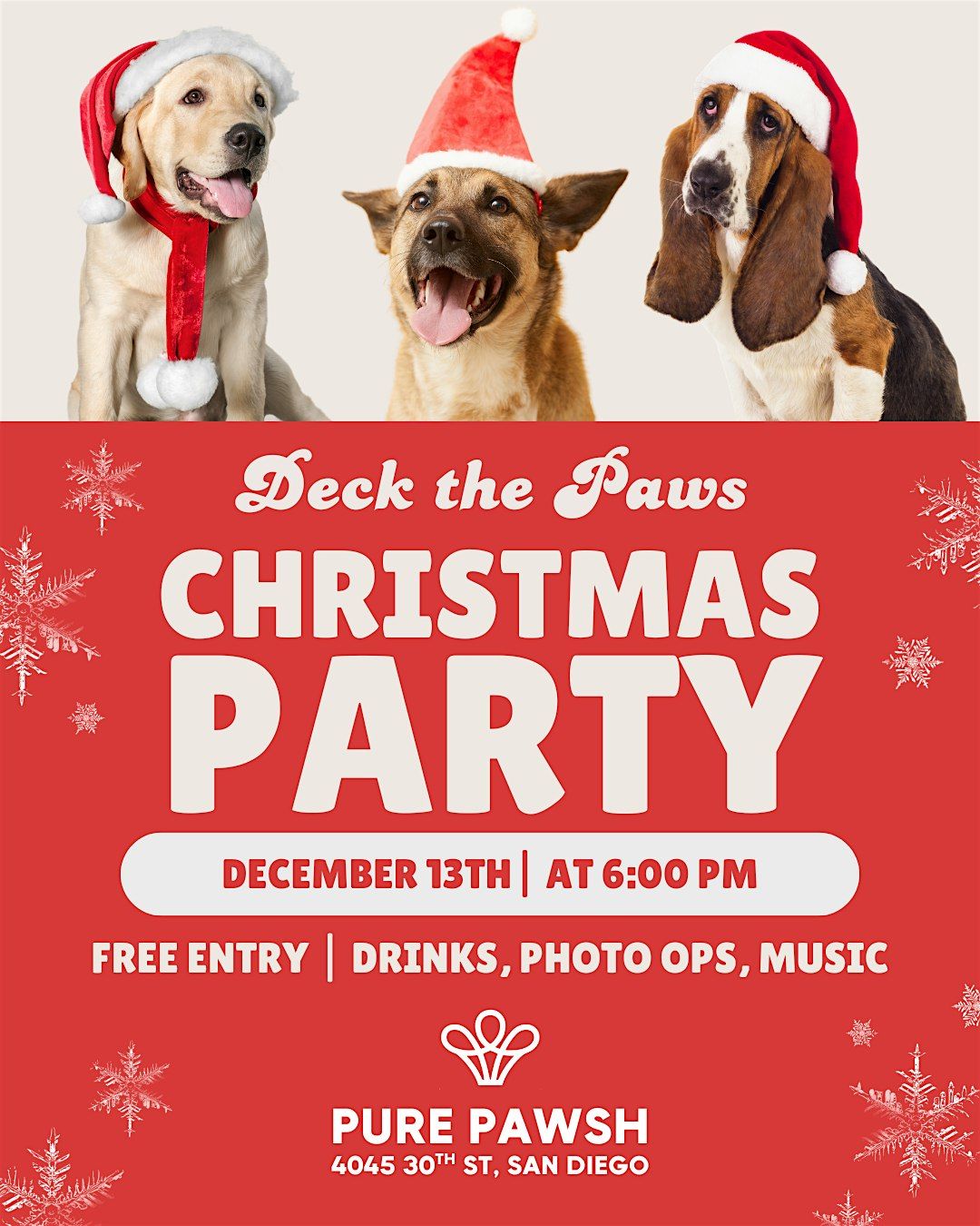 Deck the Paws Christmas Party at Pure Pawsh