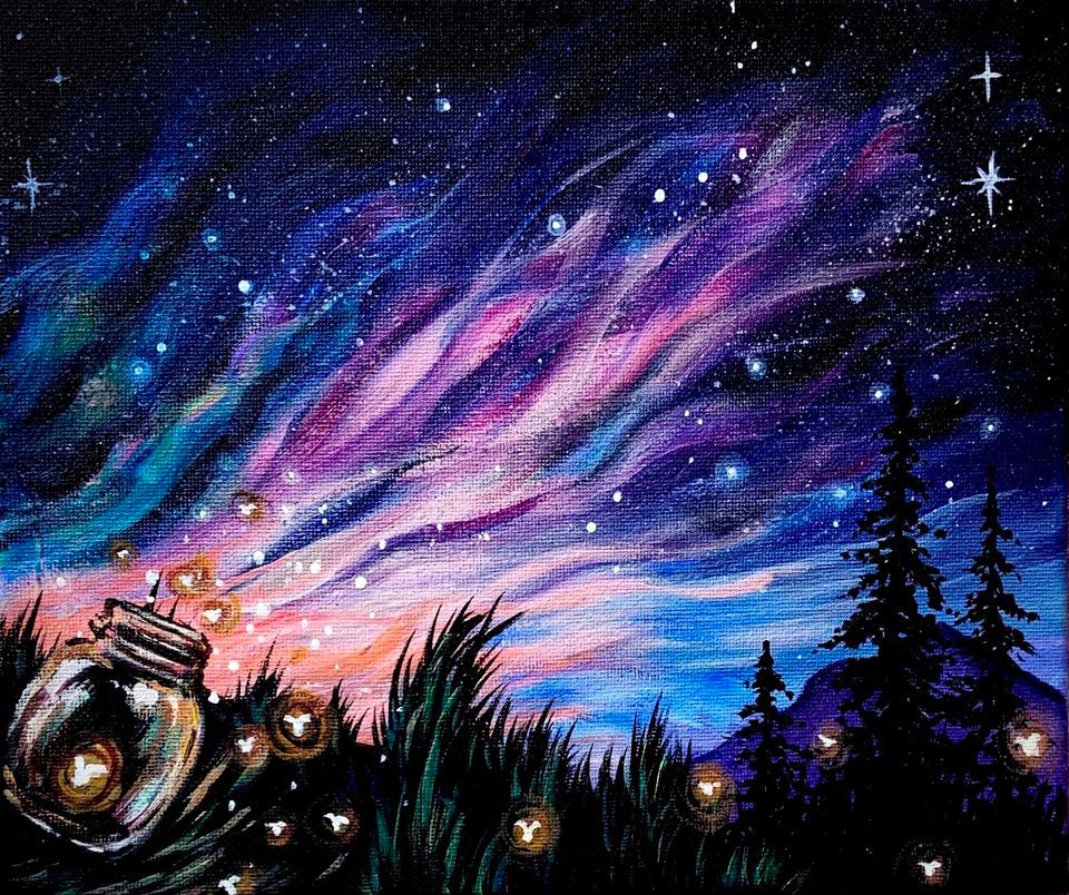 Galaxies & Fireflies, a PAINT & SIP EVENT with Lisa