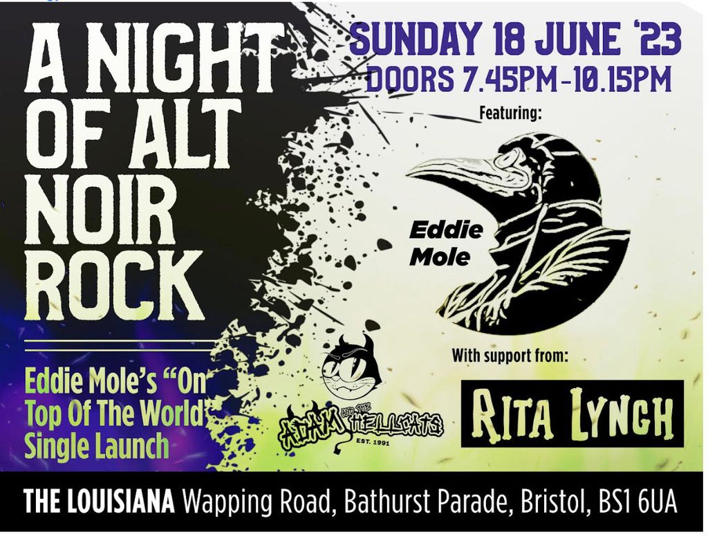 Eddie Mole Band + Rita Lynch + Adam & The Hellcats