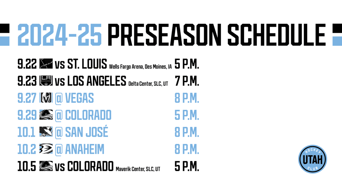 Preseason: St. Louis Blues at Utah Hockey Club