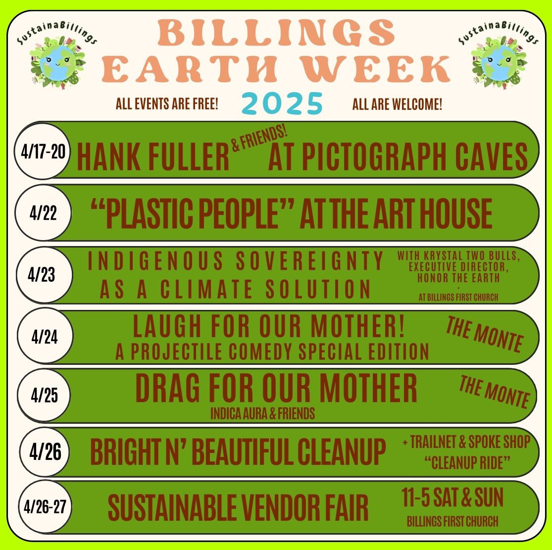 Sustainable Vendor Fair for Billings Earth WEEK!