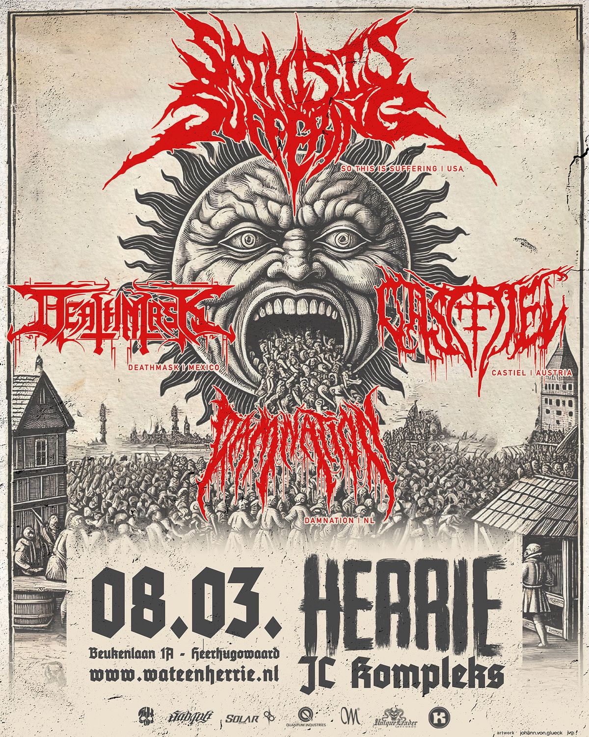 Herrie in het Kompleks \/\/ SO THIS IS SUFFERING + CASTIEL + DEATH MASK + DAMNATION