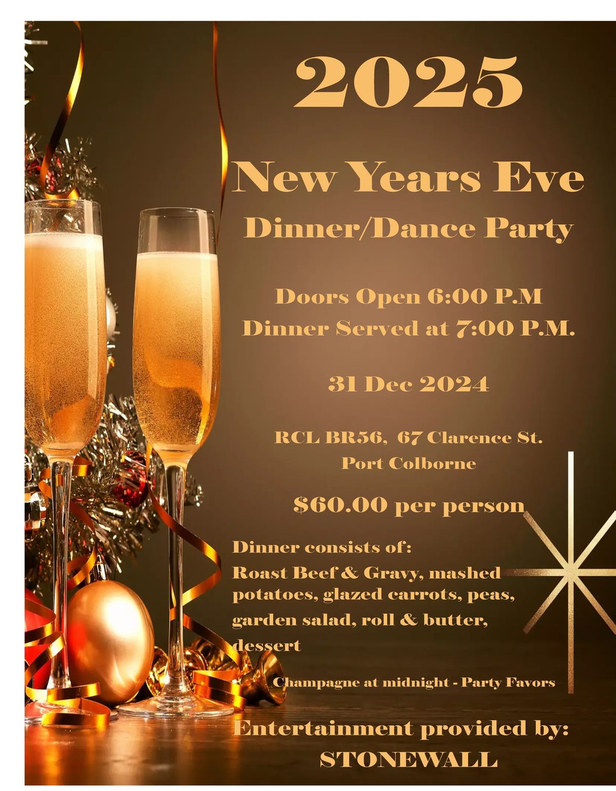 New Years Eve Dinner\/Dance