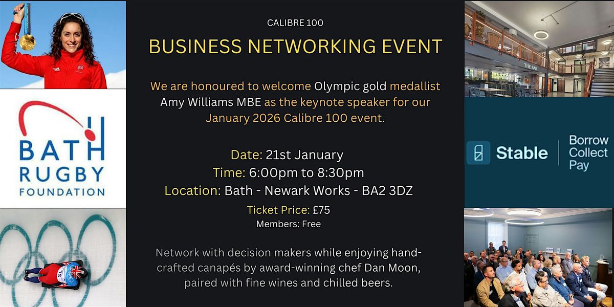 An Evening with Amy Williams MBE at Calibre 100