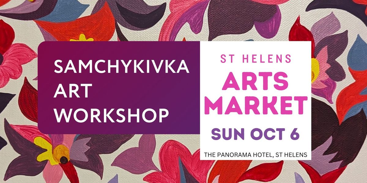 Ukrainian floral folk art Workshop at St Helens Arts Market