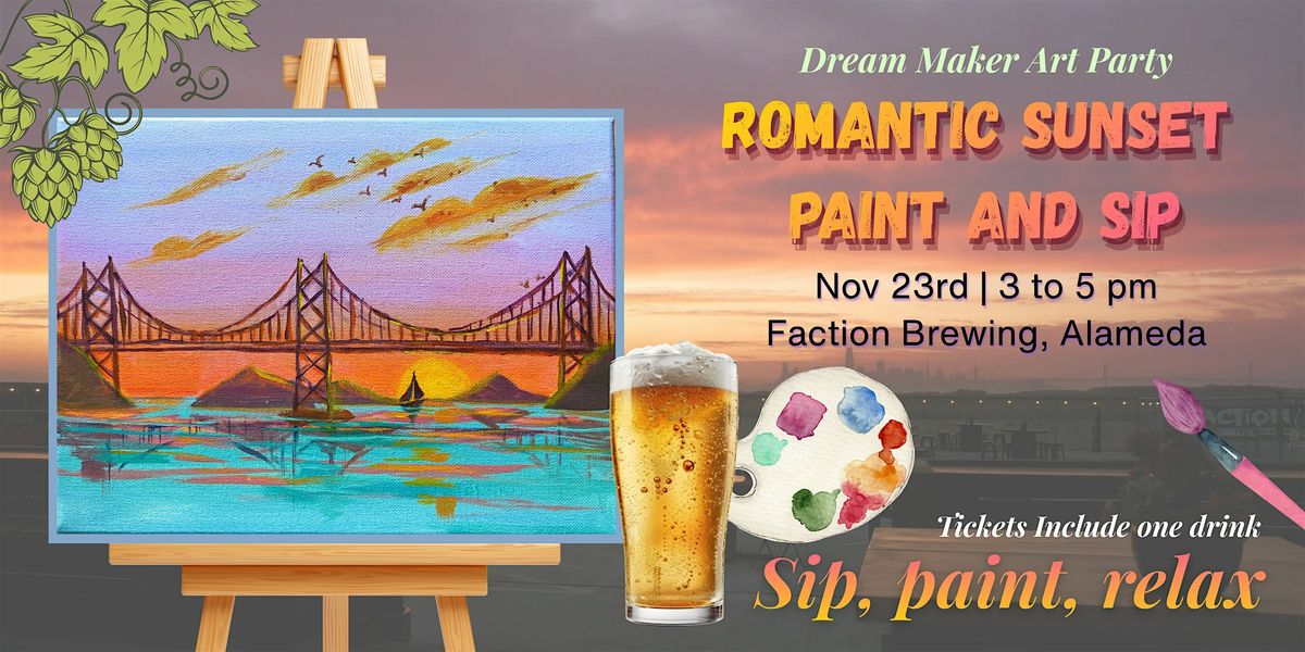 Romantic Sunset Paint and Sip