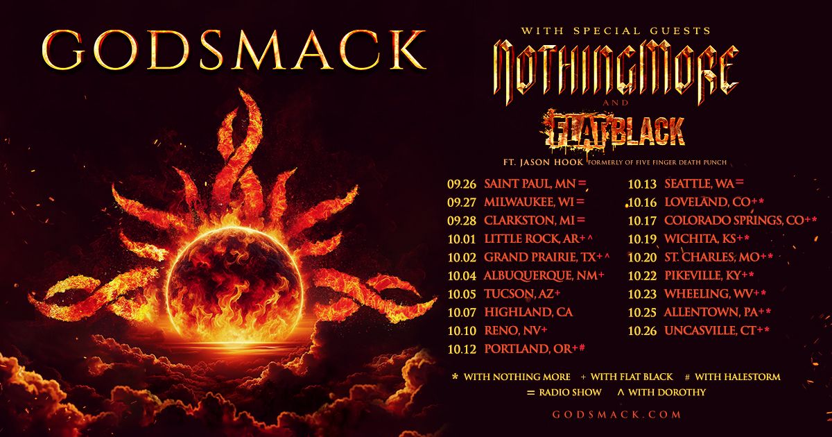 Godsmack with special guest Flat Black!