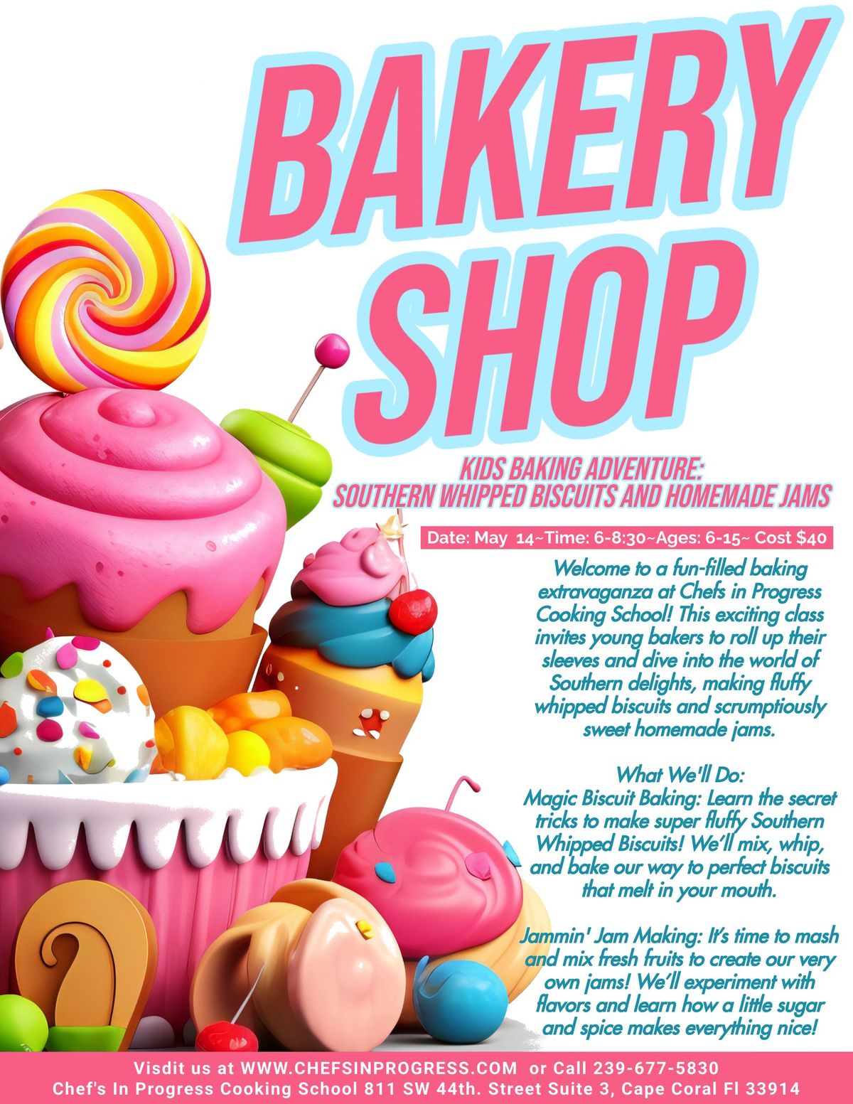 "The Bake Shop"  Southern Biscuits  &  Homemade Jam Jamboree - Kids Baking Extravaganza!