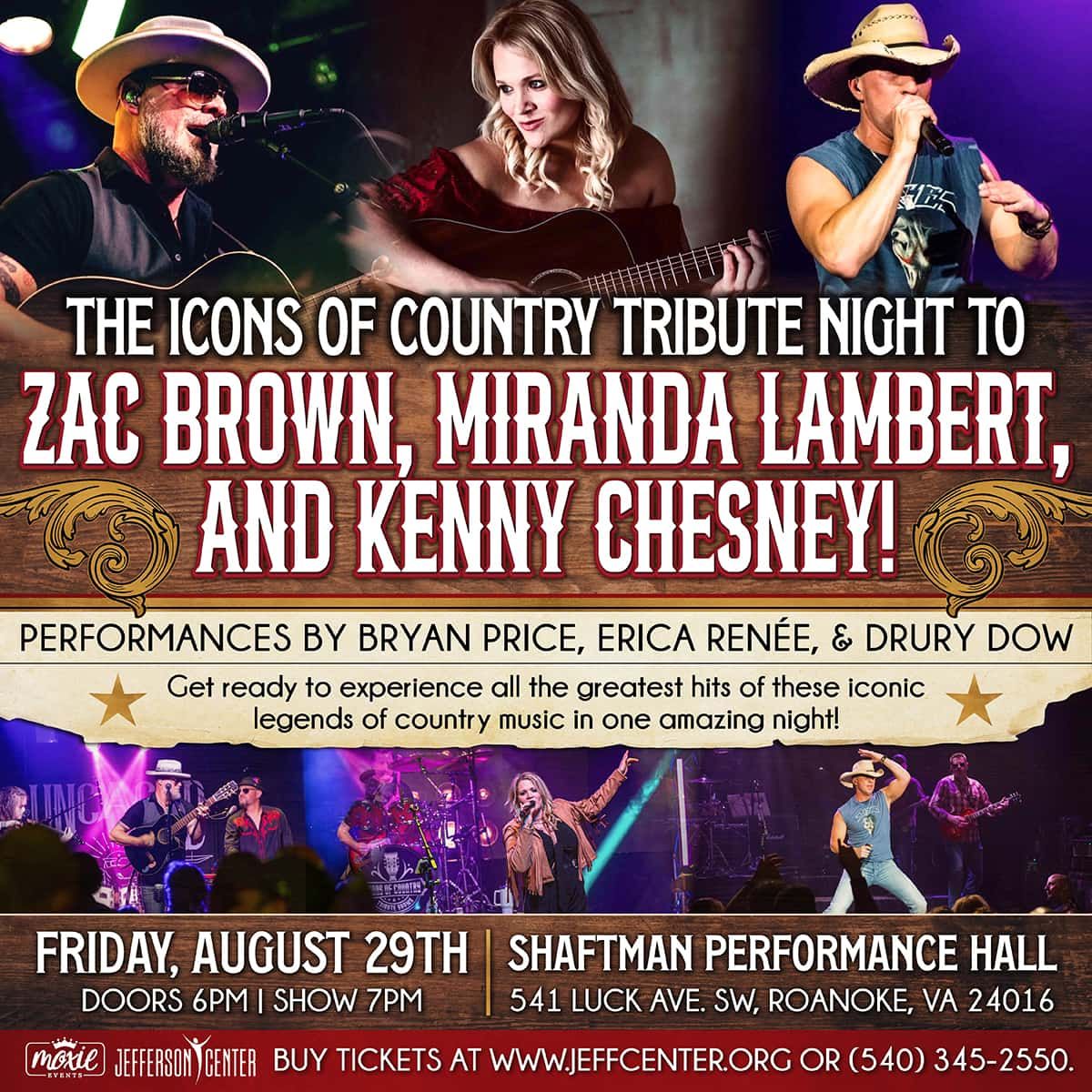 Icons of Country - Tributes to Zac Brown  Miranda Lambert & Kenny Chesney