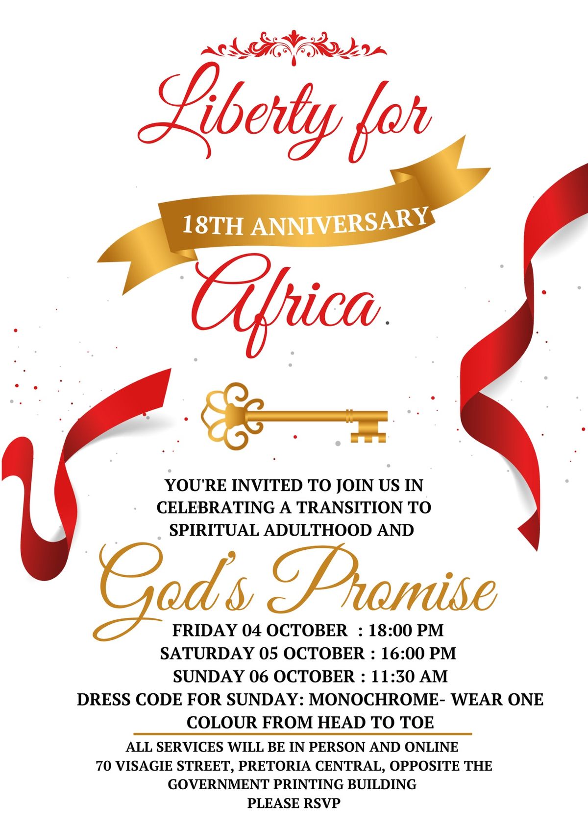 Liberty for Africa Ministry\u2019s 18th Year Anniversary 