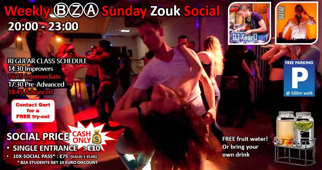 BZA Sunday Zouk Social - NOV 10 - Your Weekly Zouk Vitamins!