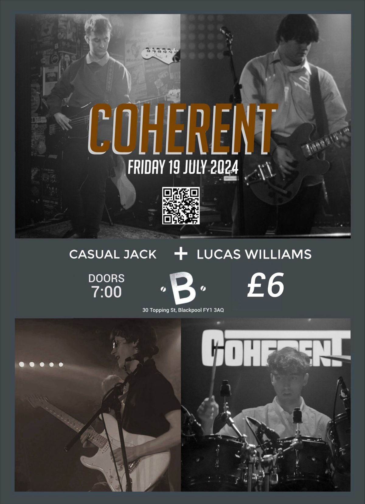 Coherent, Casual Jack, Lucas Williams at Bootleg Social, Blackpool
