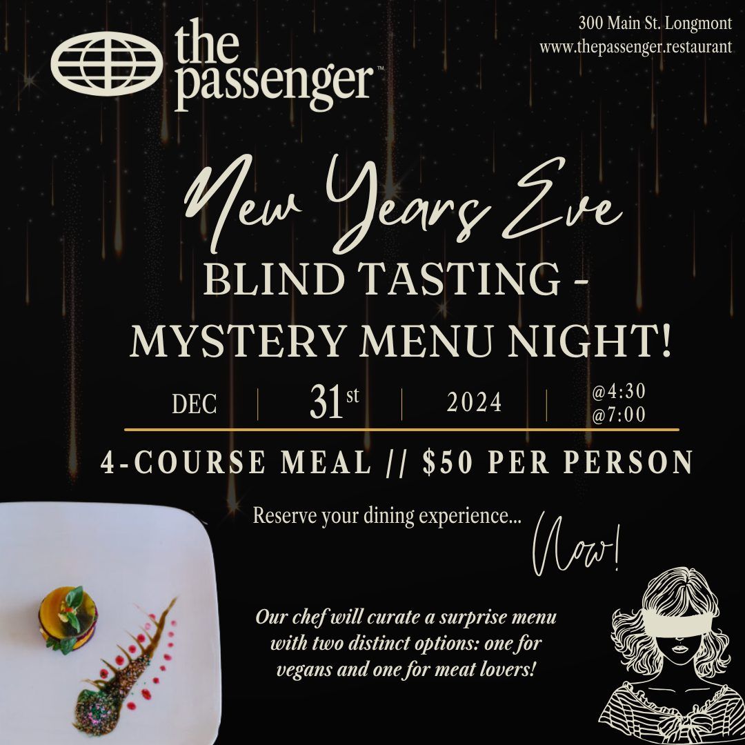 NYE Mystery Menu Blind Tasting Dining Experience!