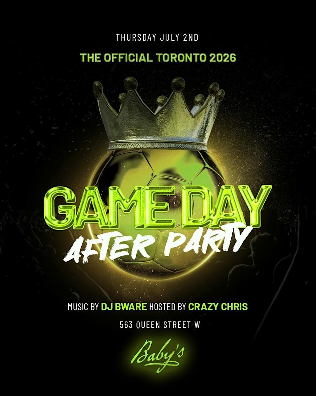 GAME DAY AFTER PARTY WC 2026 SEND OFF