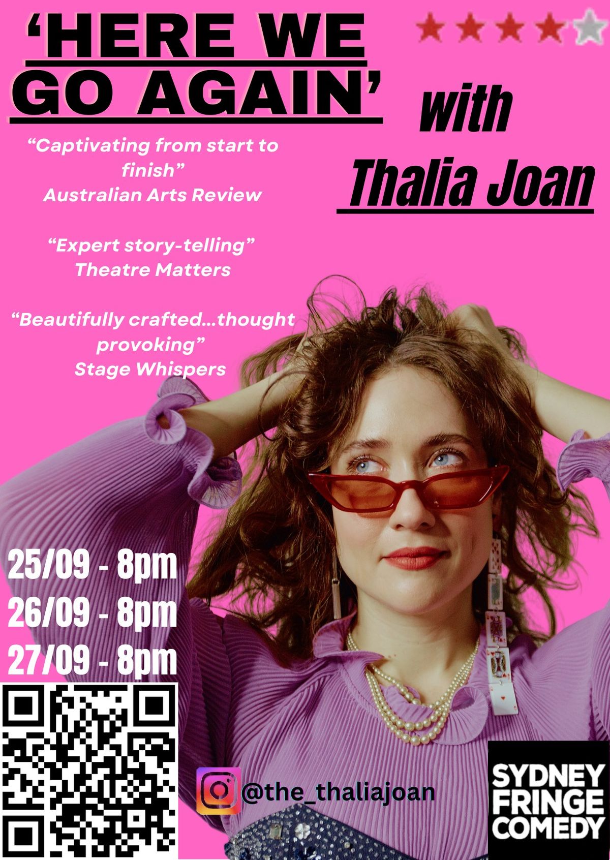 Thalia Joan presents HERE WE GO AGAIN at Sydney Fringe