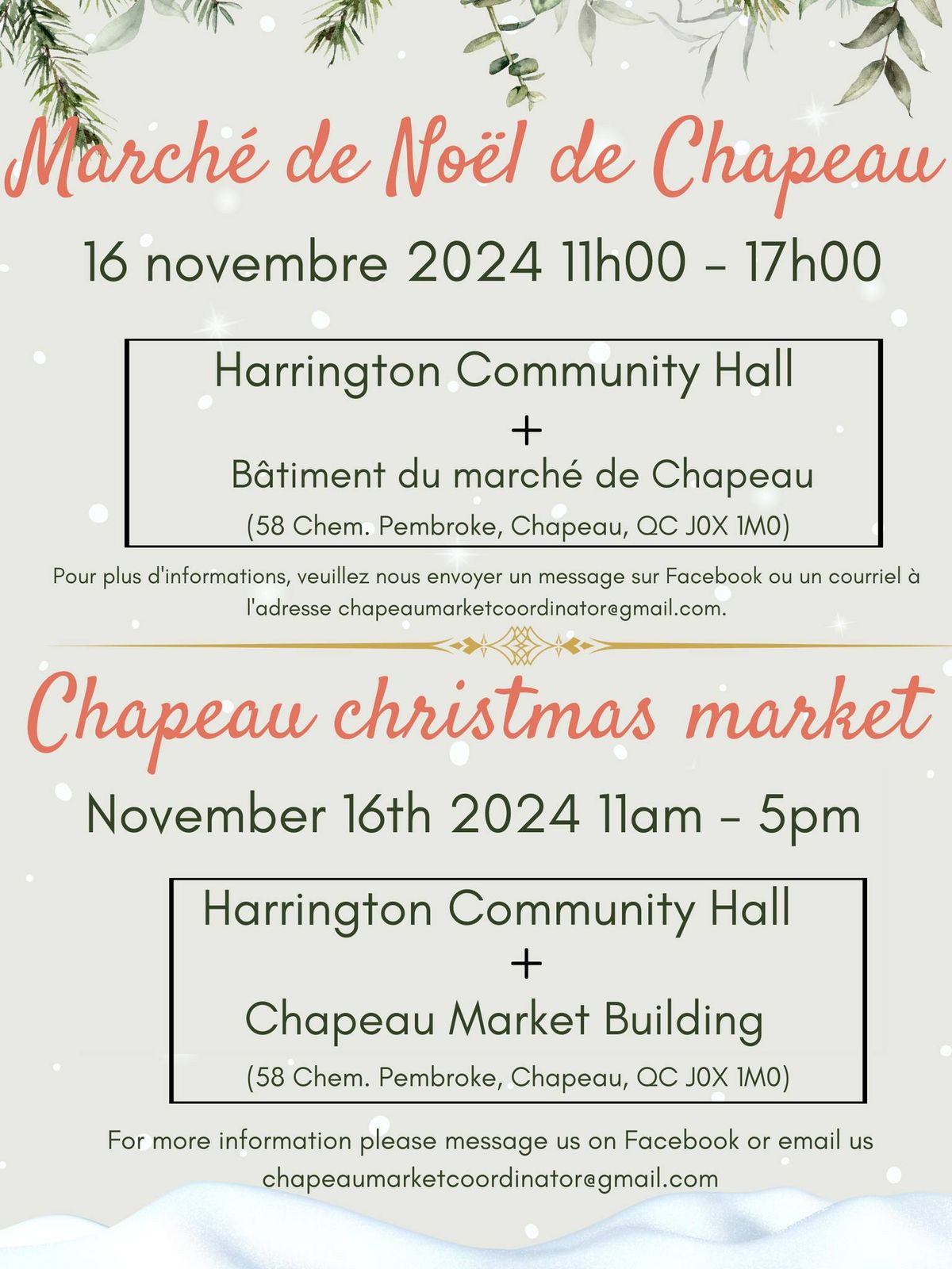 March\u00e9 de no\u00ebl de chapeau\/chapeau christmas market 