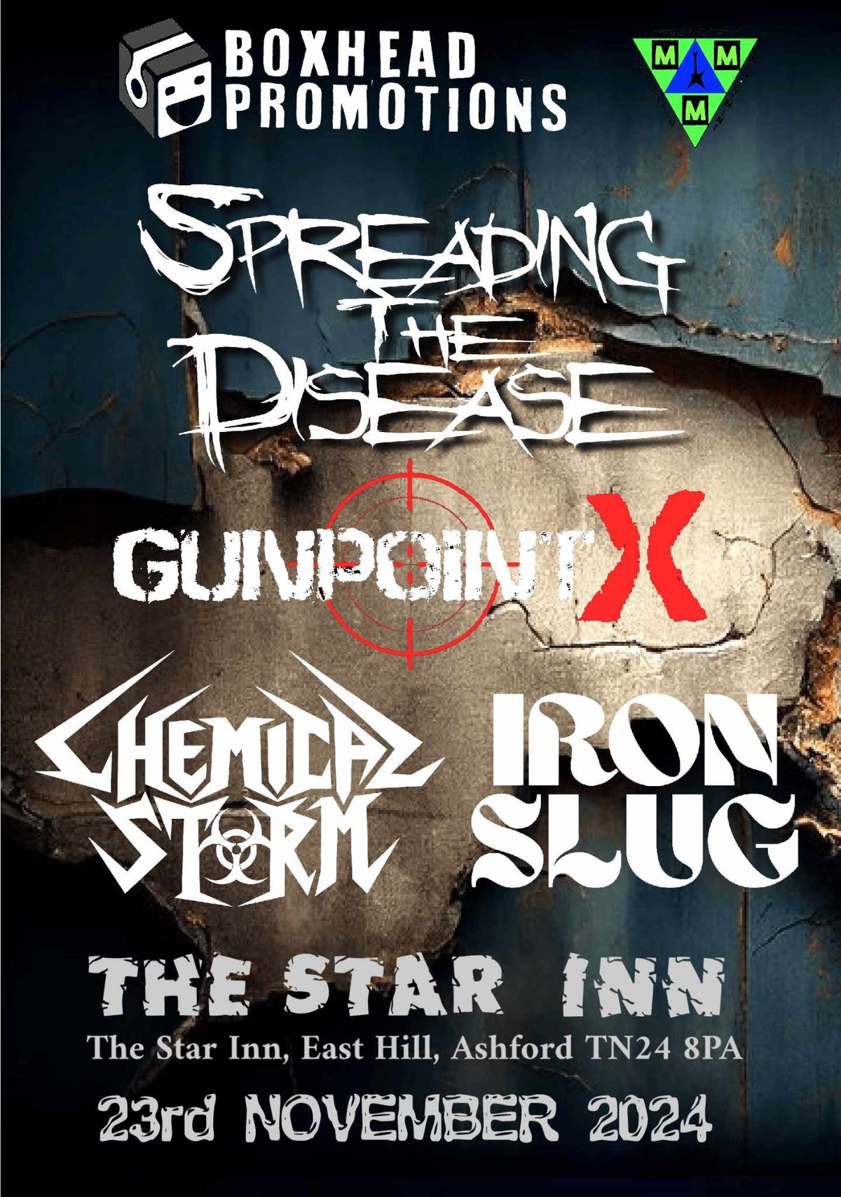 Spreading The Disease, Chemical Storm, GunPoint X & Iron Slug