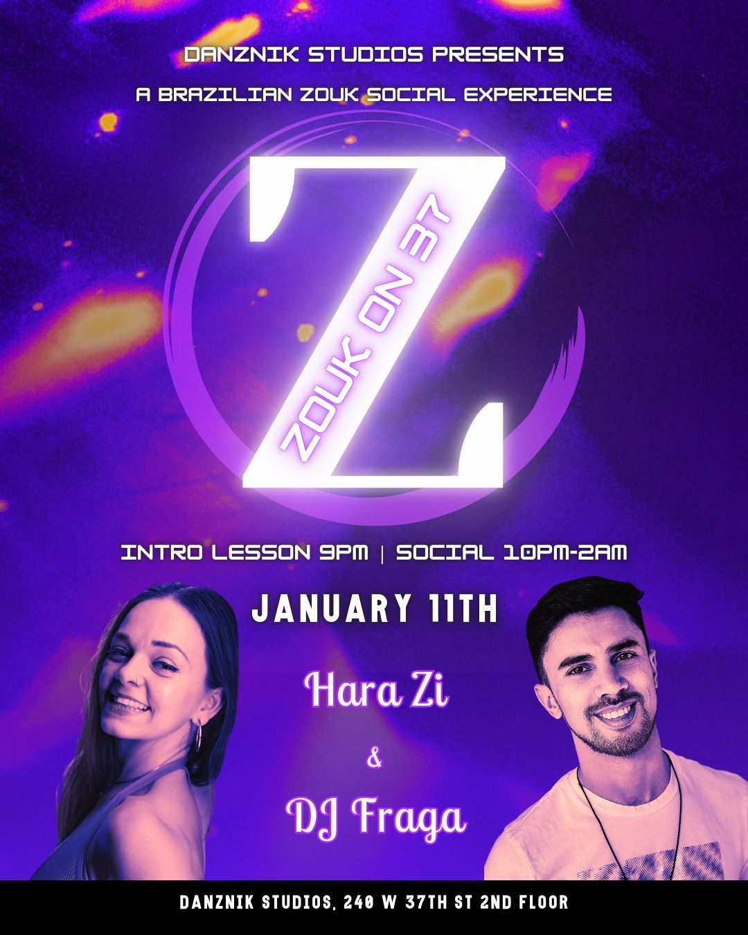 Z37 \u2022 NYC Brazilian Zouk Social \u2022 Hara Zi & DJ Fraga