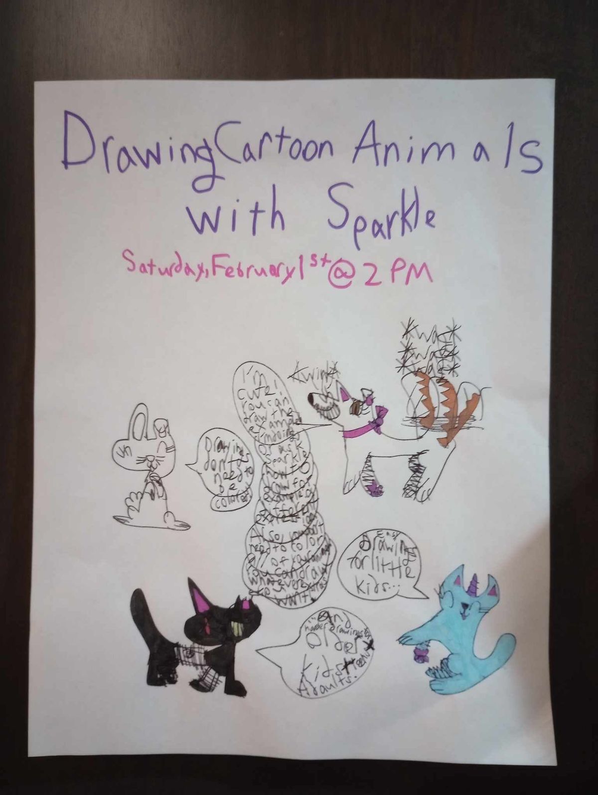 Drawing Cartoon Animals with Sparkle