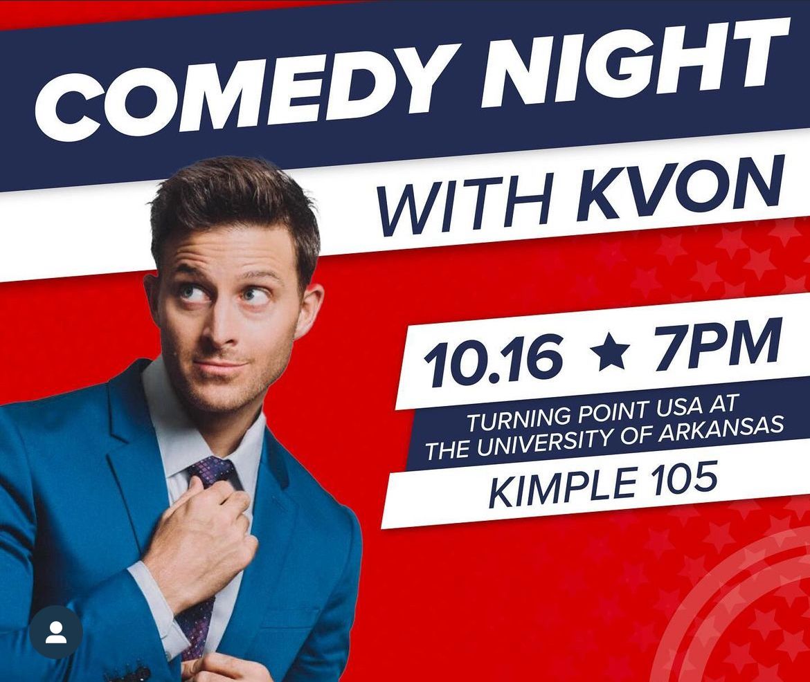 Comedian K-von at U of Arkansas 10\/16 - TurningPoint USA 