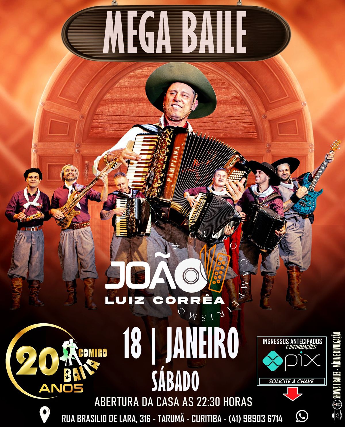 Mega Baile com Jo\u00e3o Luiz Correa no Baila Comigo em Curitiba