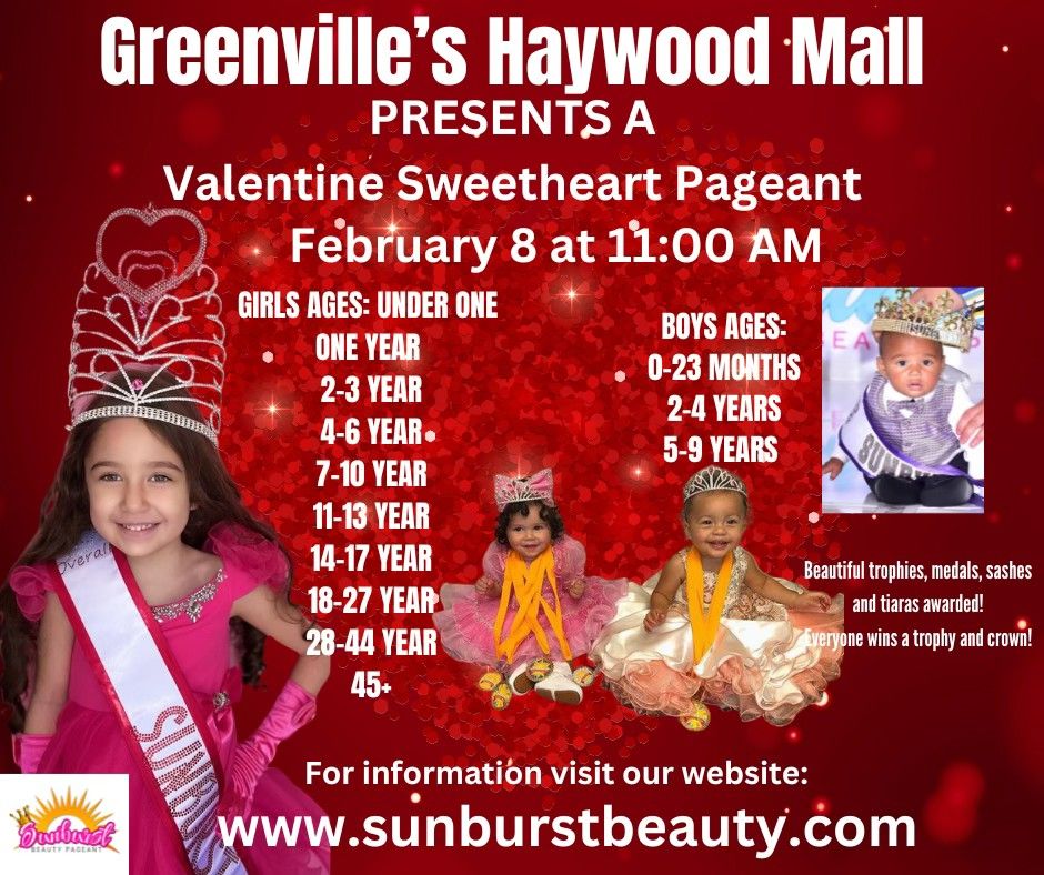 Greenville, SC Valentine Pageant in Haywood Mall