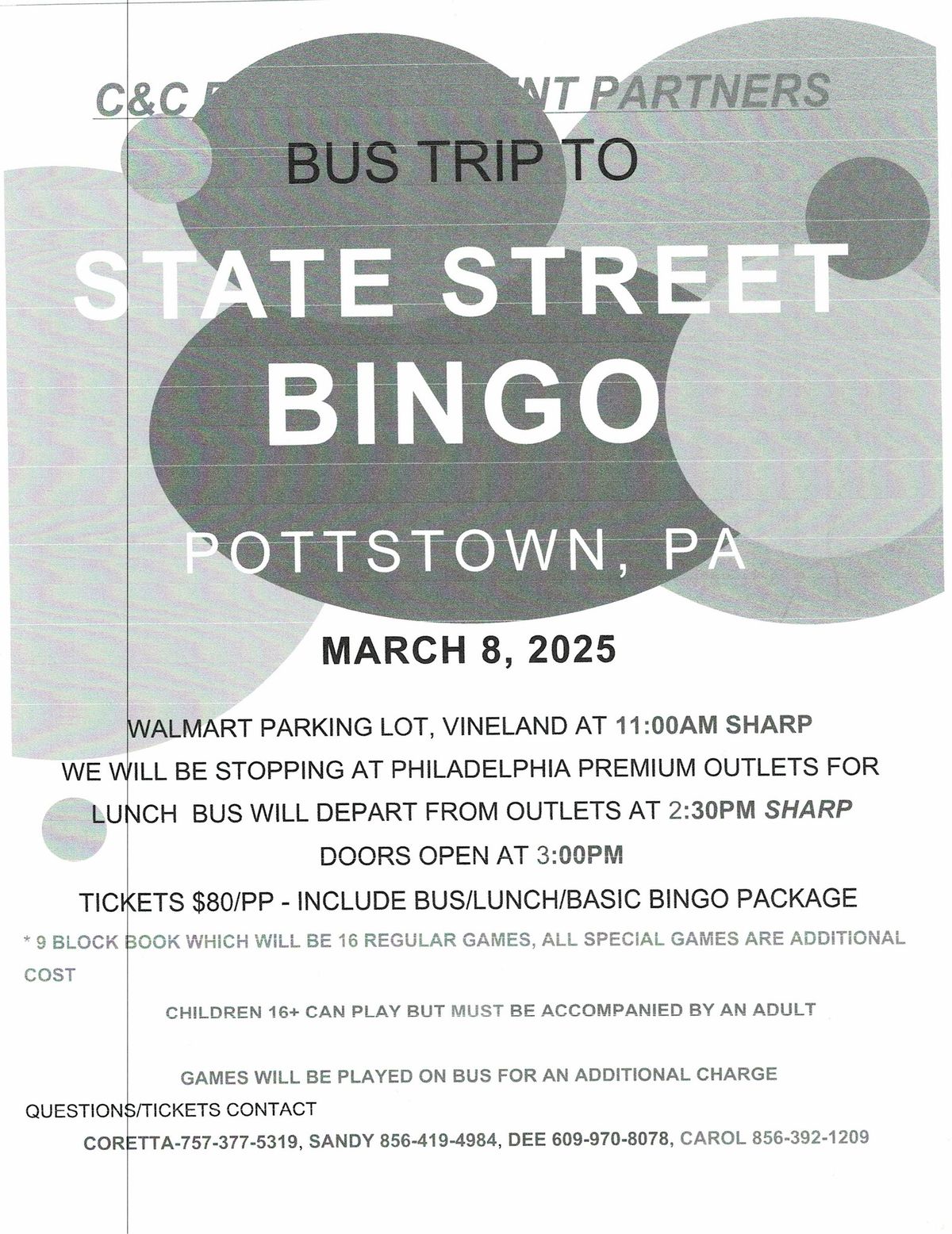 Bingo Bus trip - State Street Bingo Hall