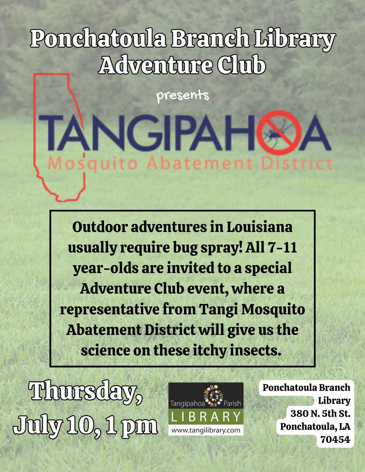 Learn About Mosquitos - Ponchatoula Aventure Club