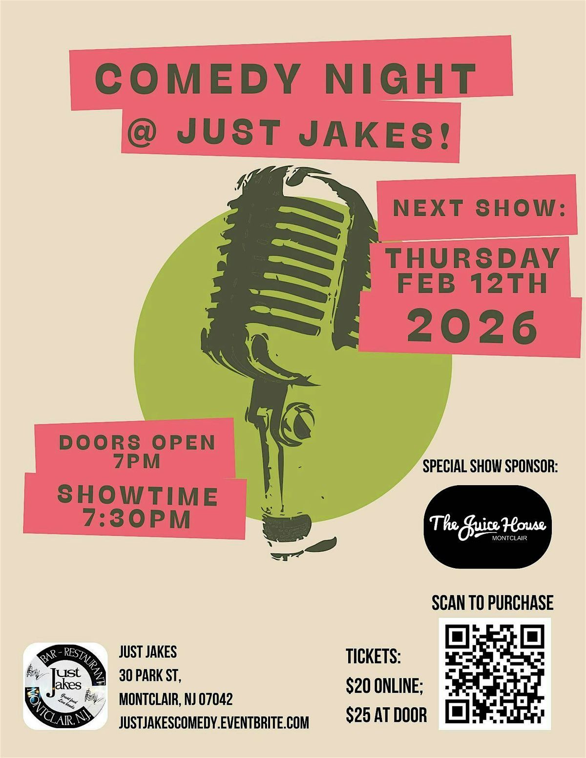 Comedy Night at Just Jakes