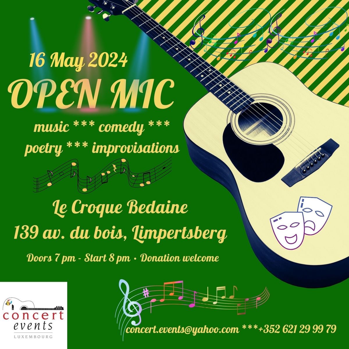 Open mic by Concert Events Luxemburg asbl