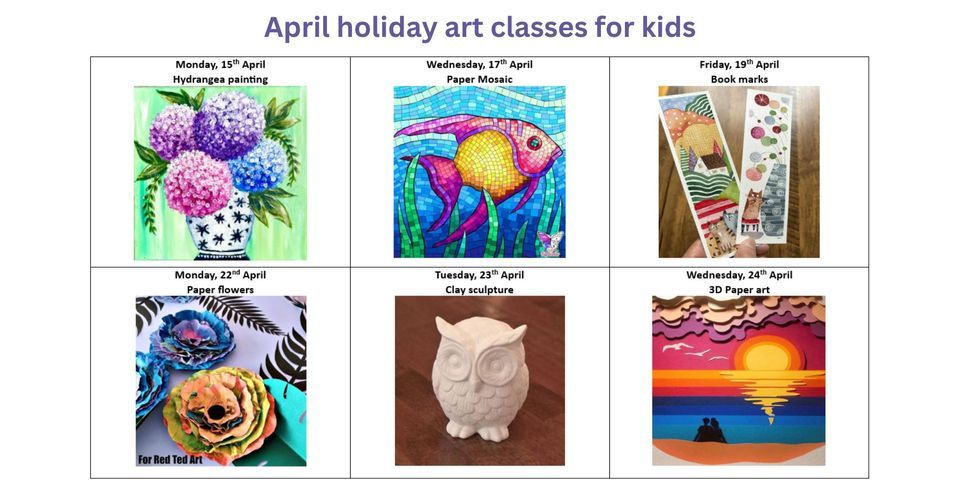 April Holiday workshop for kids and teens