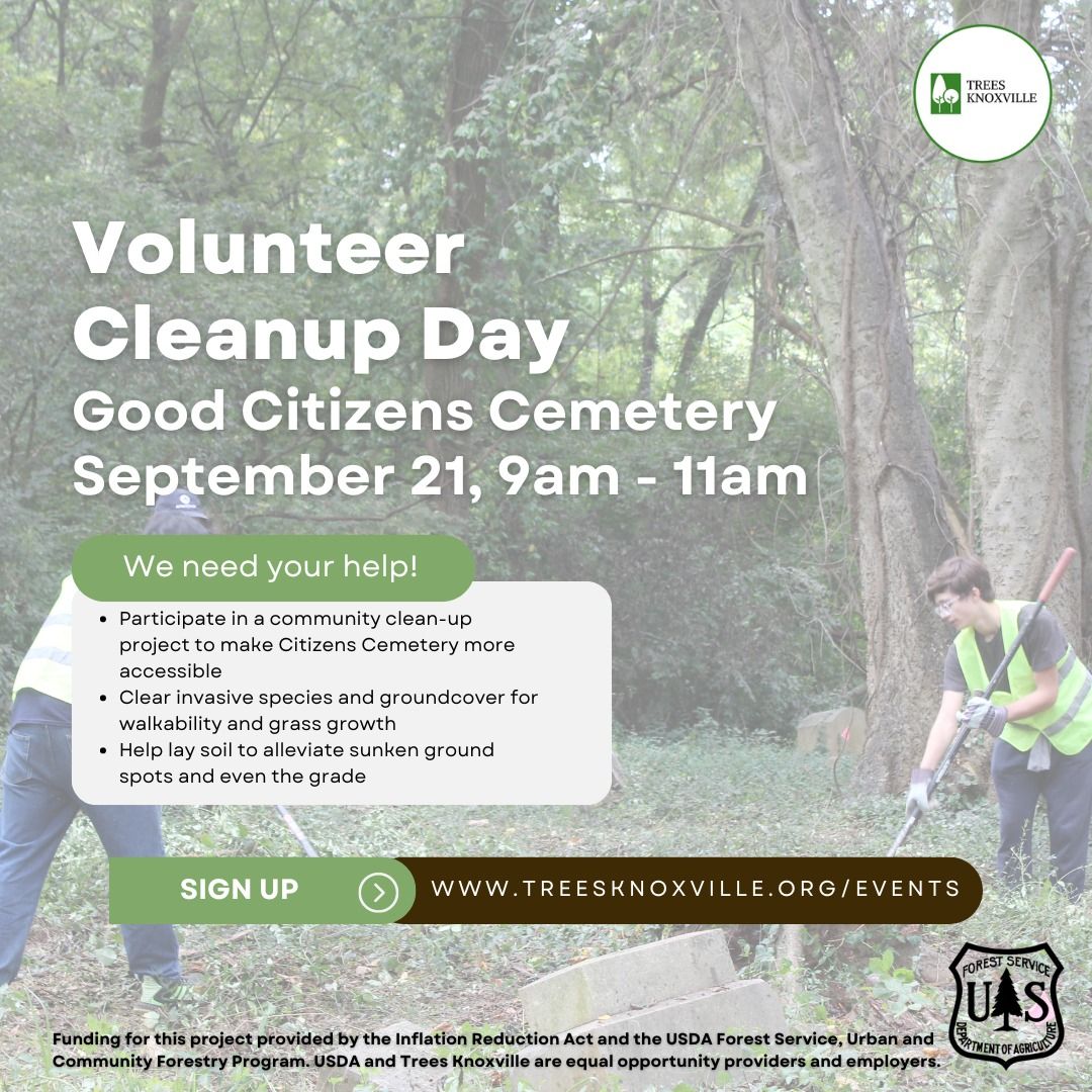 Volunteer Opportunity: Clean up at Good Citizens Cemetery