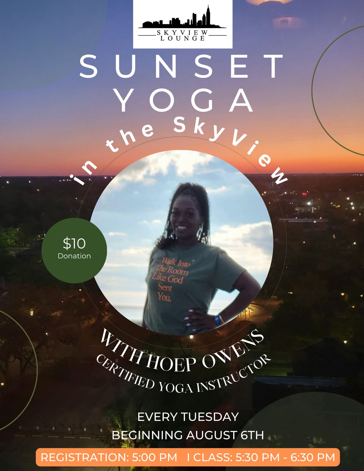 Sunset Yoga in the SkyView with Hoep Owens