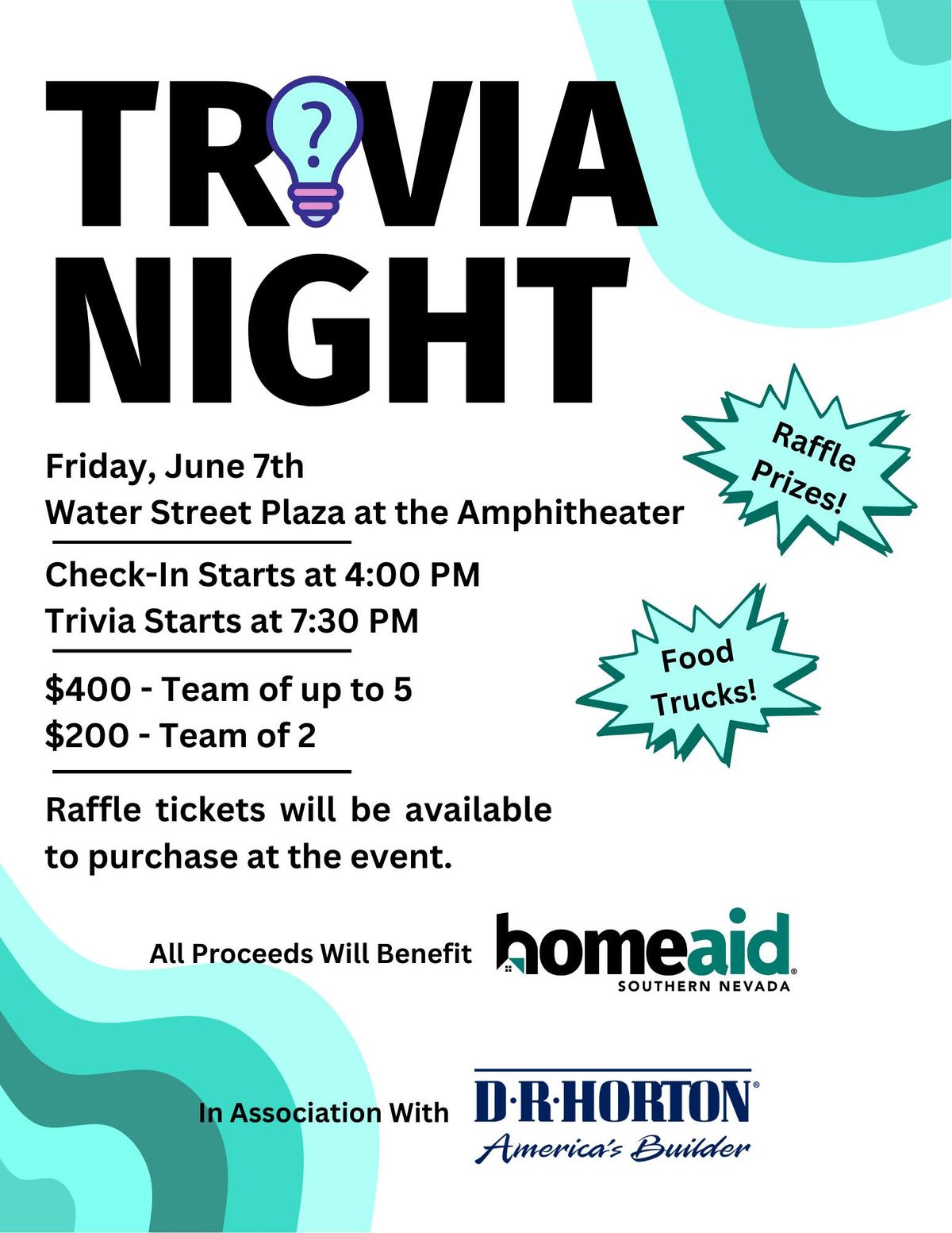 HomeAid Trivia Night in Association with D.R. Horton