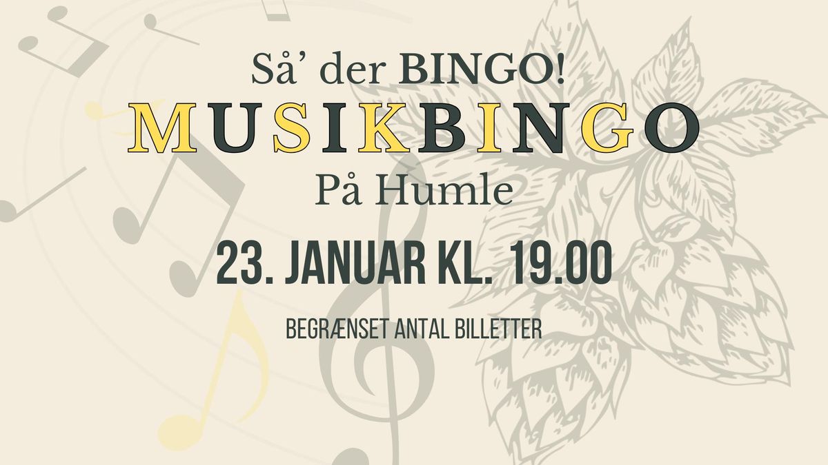 MUSIKBINGO p\u00e5 Humle (marts)