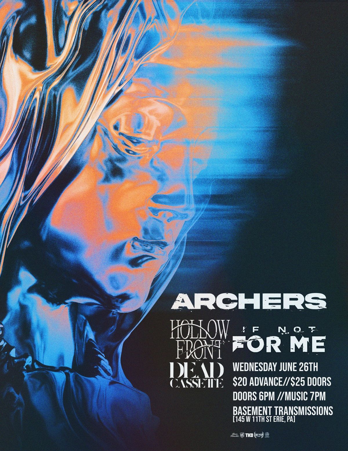 ARCHERS, Hollow Front, If Not For Me, & Dead Cassette At Basement Transmissions 