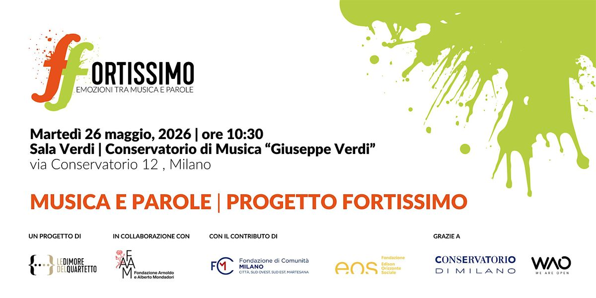 MUSICA E PAROLE | PROGETTO FORTISSIMO