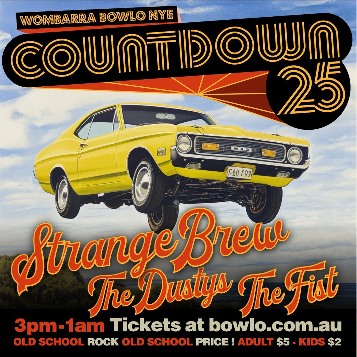 Countdown 25 NYE at the Wombarra Bowlo - Old school rock.