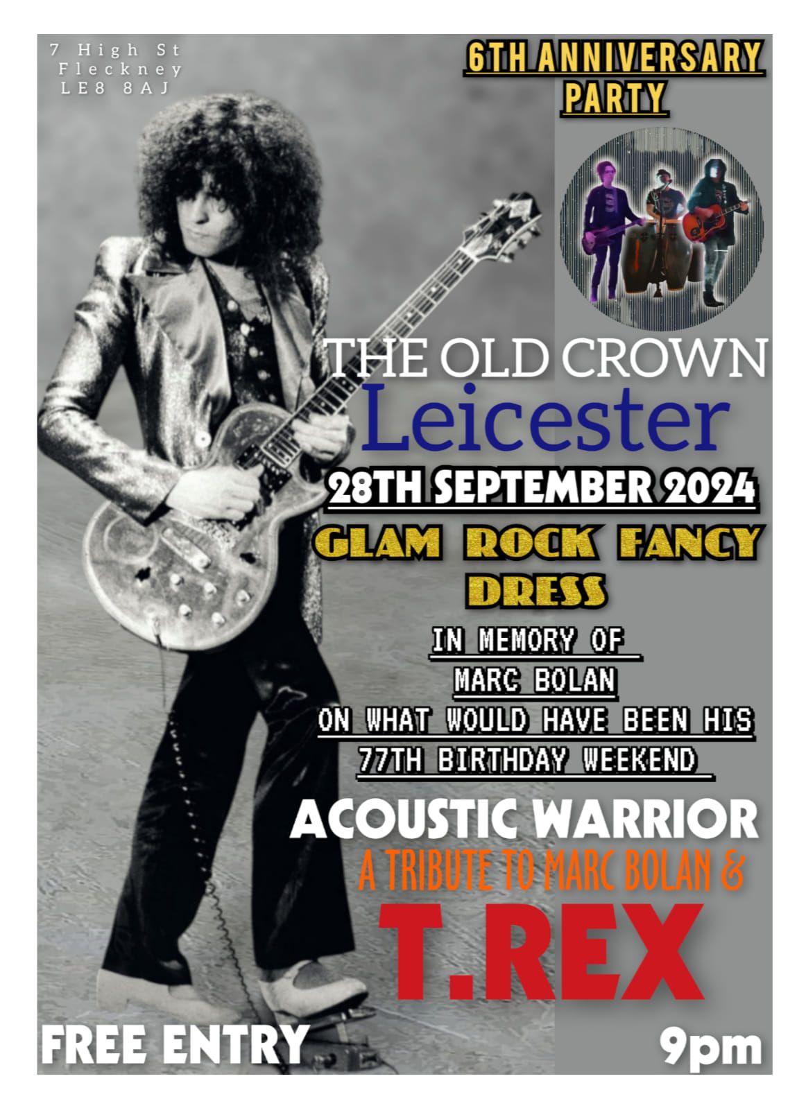 (Leicester) T.rex Tribute Acoustic Warrior 