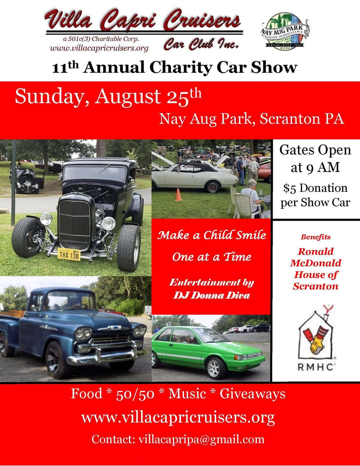11th Annual Charity Car Show for Ronald McDonald House