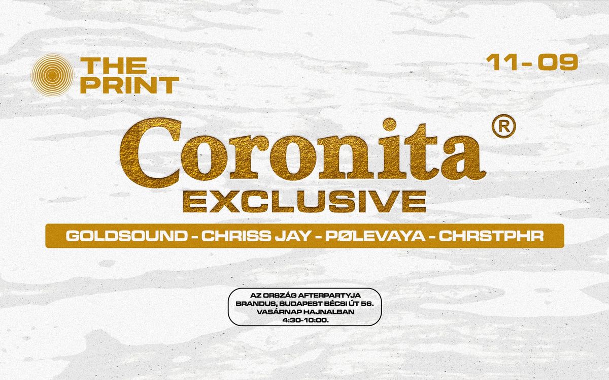 Coronita\u00ae Exclusive \u27a4 SZOMBATHELY \u2718 THE PRINT \u2758 2024\/11\/09