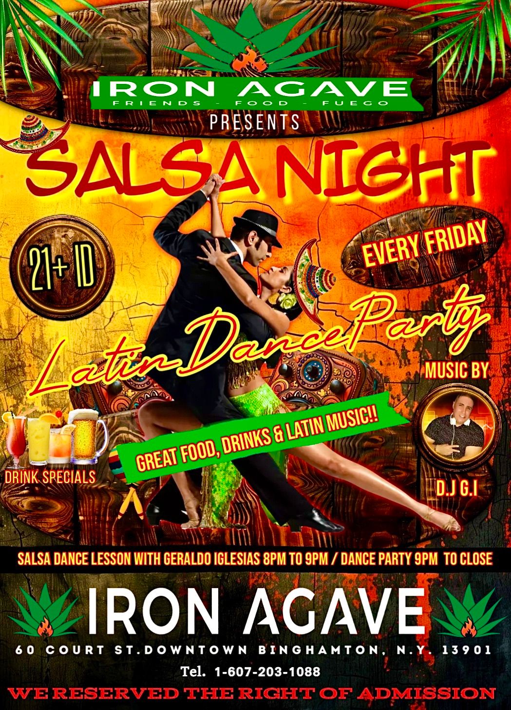 SALSA NIGHTS LATIN DANCE PARTY AT THE IRON AGAVE