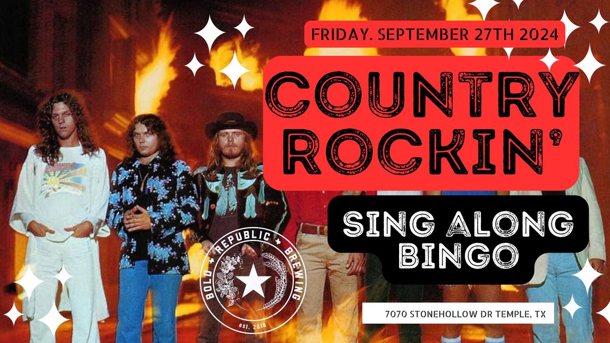 Country Rockin' Vol 1- SING ALONG BINGO