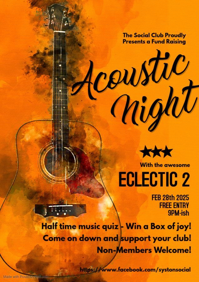 Fundraising Acoustic Evening with Eclectic 2! 